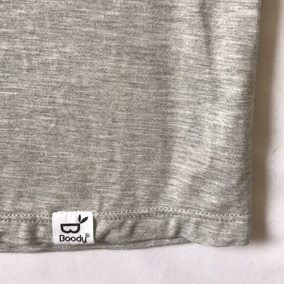 Boody Eco Wear Organic Bamboo Womens XS Gray Short Sleeve Pullover Top Stretch - Picture 4 of 8